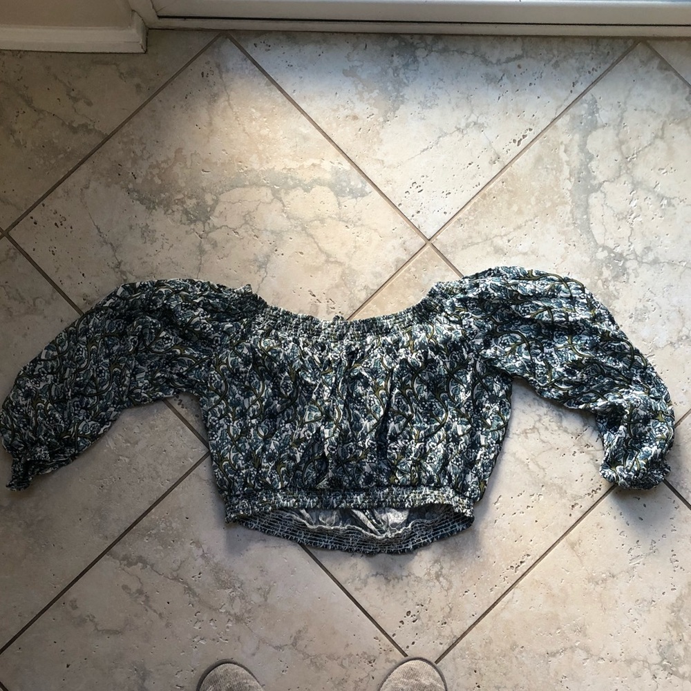 Free People Off the Shoulder Floral Top